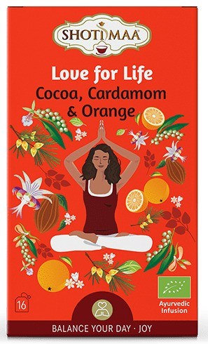 Ceai Shotimaa Balance Your Day - Love for Life - cacao cardamom si portocala bio 16dz 