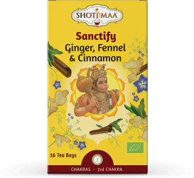 Ceai Shotimaa Chakras -Sanctify - ghimbir fenicul si scortisoara bio 16dz 