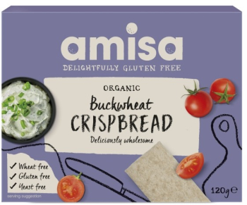 Crispbread painici din hrisca integrala fara gluten bio 120g Amisa