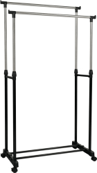 Cuier mobil Oliver 80x43x85 cm inox si plastic Negru 