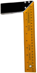 Echer tamplarie din aluminiu 0-25 cm galben/negru