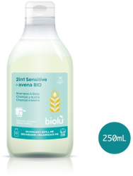 Gel de dus - sampon Sensitive bio 250ml - Biolu 