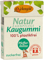 Guma de mestecat naturala cu menta 28g Birkengold 