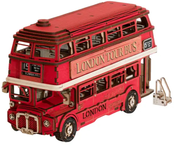 Puzzle 3D Autobuzul Londonez 245 piese lemn Rolife 