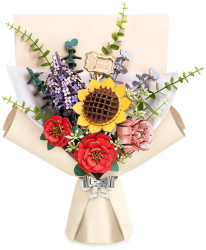 Puzzle 3D Buchet de Flori 581 piese lemn Rowood 