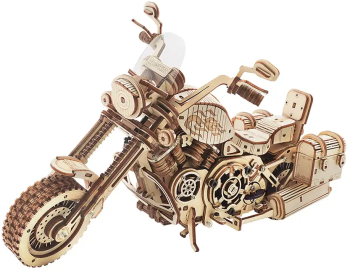 Puzzle 3D Motocicleta Cruiser 420 piese lemn Rokr 