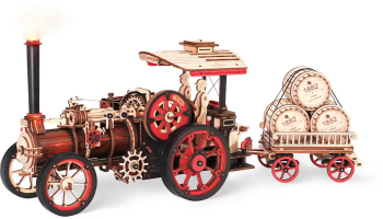 Puzzle 3D Motor cu Aburi 469 piese lemn Rokr 