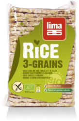 Rondele de orez expandat cu 3 cereale eco 130g Lima 