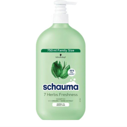 Sampon Schauma 7 Plante pentru ingrijirea parului normal spre gras Family Size 750 ml 