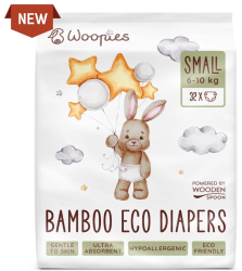Scutece ECO cu fibre de bambus S 6-10 kg 32 bucati Wooden Spoon 