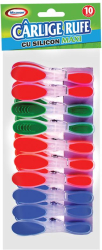 Set carlige rufe Misavan Maxi silicon 10 buc/set multicolor