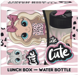 Set cutie sandwich si sticla de apa Derform ZSBABF10 fetita cute 