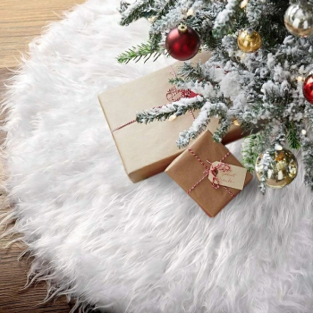 Covoras pentru brad 115 cm Wonderland White Deluxe 