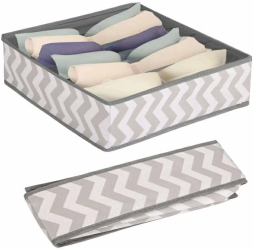 Organizator sertar 7 compartimente 32x32x10 cm Zig Zag gri 