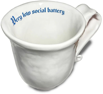 Cana ceramica Incartato Ceramics Social 350 ml alb