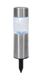 Lampa iluminat solar Pro Garden otel inoxidabil/sticla 15x 4.5 cm argintiu 