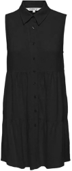 Rochie fara maneci ONLY Onlsiesta S L Linen Bl Shirt Dress Pnt negru S - OUTLET 