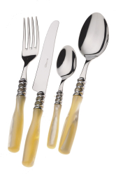 Set 24 tacamuri Casa Bugatti - Arianna Chromed ivory 