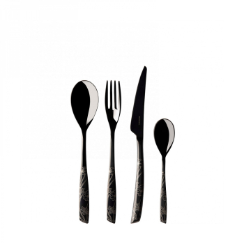 Set 24 tacamuri Casa Bugatti Riviera Lady negru 