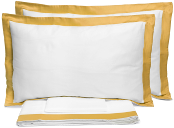 Set lenjerie de pat matrimonial Biancoperla Smeraldo Seitan 4 piese husa pilota 200x220 cm cearsaf 180x200/30 cm huse perne 50x70 cm 