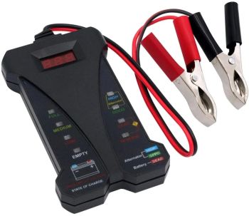 Tester Digital pentru Baterii Auto 12V Techstar® cu Voltmeter si Analizor al Sistemului de Incarcare al Alternatorului 