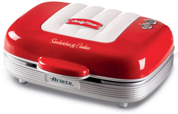 Aparat pentru gogosi briose si sandviciuri 3in1 Ariete PARTY TIME 1972/00 700W 3 farfurii interschimbabile Indicatoare Rosu 