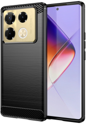 Husa pentru Infinix Note 40 Pro+ - Techsuit Carbon Silicone - Black