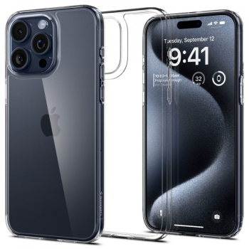 Husa pentru iPhone 15 Pro - Spigen Air Skin Hybrid - Crystal Clear 