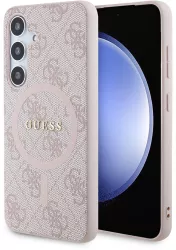 Husa pentru Samsung Galaxy S24 - Guess 4G Collection Leather MagSafe GUHMS24SG4GFRP - Pink 