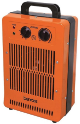 Incalzitor industrial cu ventilator portocaliu/negru 2.8 W 35x23x12 cm Benross 42468 