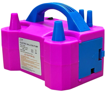 Pompa electrica dubla pentru umflat baloane cu aer 220V 600W roz/albastru Vivo 73005 