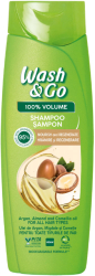 Sampon Wash&Go cu ulei de argan si migdale pentru toate tipurile de par 360 ml 