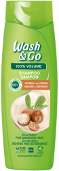 Sampon Wash&Go cu unt de shea pentru par deteriorat 360 ml 
