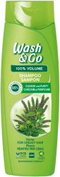Sampon Wash&Go pentru par gras cu extract de ierburi 360 ml 