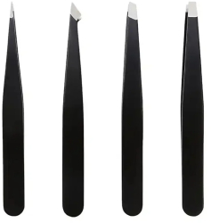 Set 4 pensete otel inoxidabil diferite latimi Tip 4 Gonga® Negru 