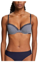 Sutien cu armatura ESPRIT Micro Print Par Classic alb albastru 75B - OUTLET