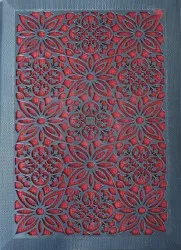 Covoras intrare antiderapant 40x60cm model floral rosu cauciuc + polipropilena Zerbino Armony