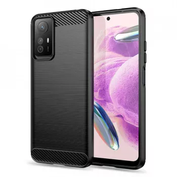 Husa pentru Xiaomi Redmi Note 12S - Techsuit Carbon Silicone - Black 