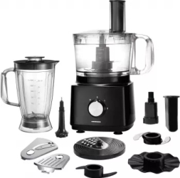 Robot de bucatarie Heinner HFP-750BK 750 W bol 1.2 l blender 1.8 l disc feliere maruntire negru 