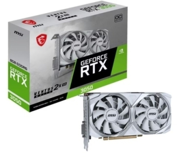 Placa video MSI VENTUS 2X XS White OC NVIDIA GeForce RTX 3050 8GB GDDR6 128bit 