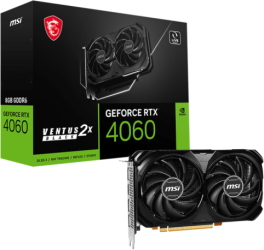 Placa video MSI nVidia GeForce RTX 4060 VENTUS 2X BLACK 8 GB GDDR6 128 bit 