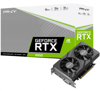 Placa video PNY nVidia GeForce RTX 3050 VERTO Dual Fan 6GB GDDR6 96bit 