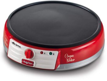 Ariete PARTY TIME 0202/00 Masina de facut clatite 1000W Acoperire antiaderenta Curatare usoara Indicator gata Rosu 