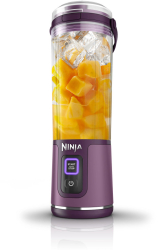 Blender portabil Ninja BC151EUPR 530 ml lama de otel cu 6 lame zdrobire gheata pana la 10 cicluri fara BPA USB-C violet 
