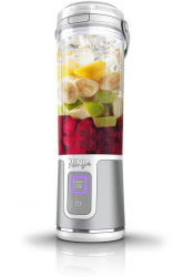 Blender portabil Ninja BC151EUW 530 ml lama de otel cu 6 lame zdrobire gheata pana la 10 cicluri fara BPA USB-C alb 