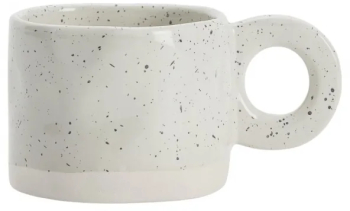 Cana minimalista din ceramica cu maner 275 ml Gonga® Crem 