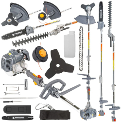 Dispozitiv multifunctional pentru gradinarit pe benzina cu accesorii PM-KSW-4HM Powermat PM1324 