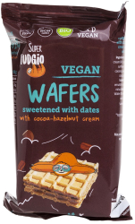 Napolitane cu cacao si alune de padure indulcite cu curmale bio 120g Super Fudgio 