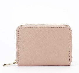 Portofel mic roz deschis din piele naturala 8912 07