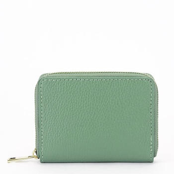 Portofel mic verde menta din piele naturala 8912 07 